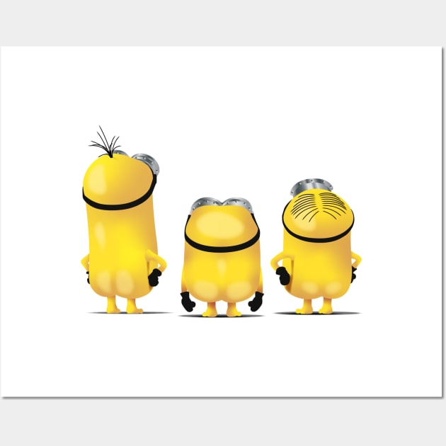 Minions - Kevin, Bob, & Stuart Wall Art by deancoledesign